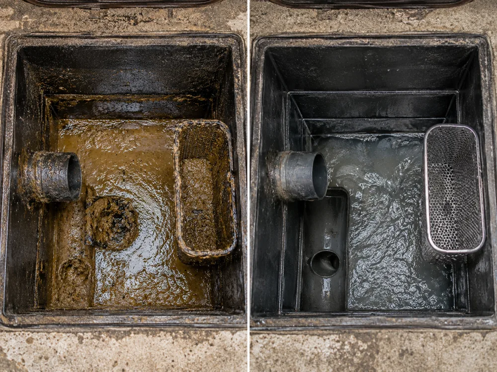 Antes e depois — Caixa de gordura